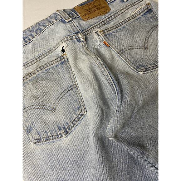 Vintage Levi’s 517 Orange Tab Boot Cut Denim Jeans Size 34/27 USA Made Distress - Picture 6 of 6